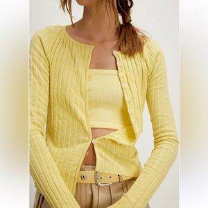 Free People Tilly Long Sleeve Yellow XS